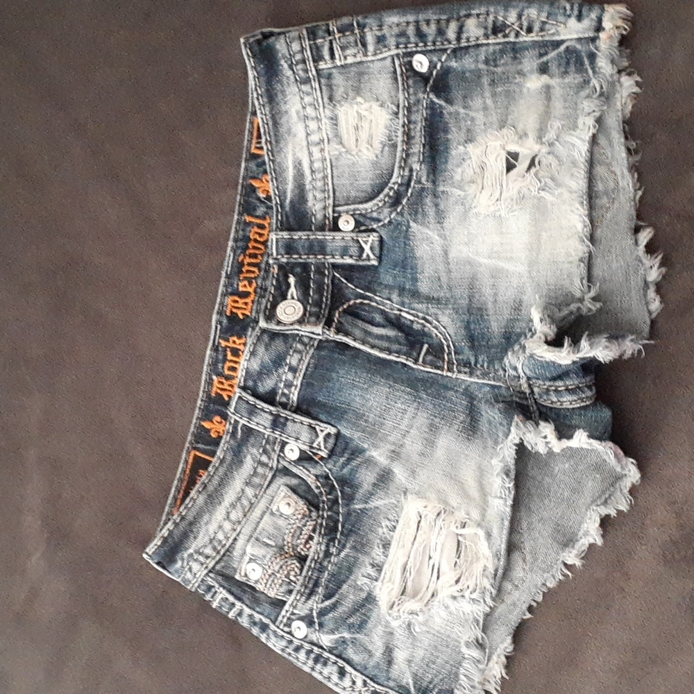 Rock Revival Distressed Shorts